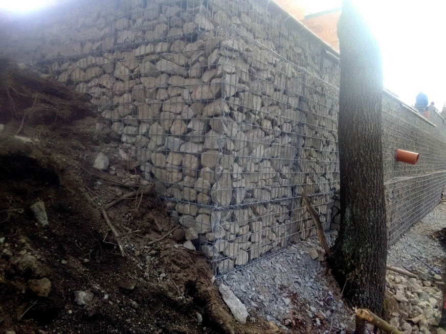 Gabiony opěrné zdi zpevnění svahů A-Construct s.r.o.