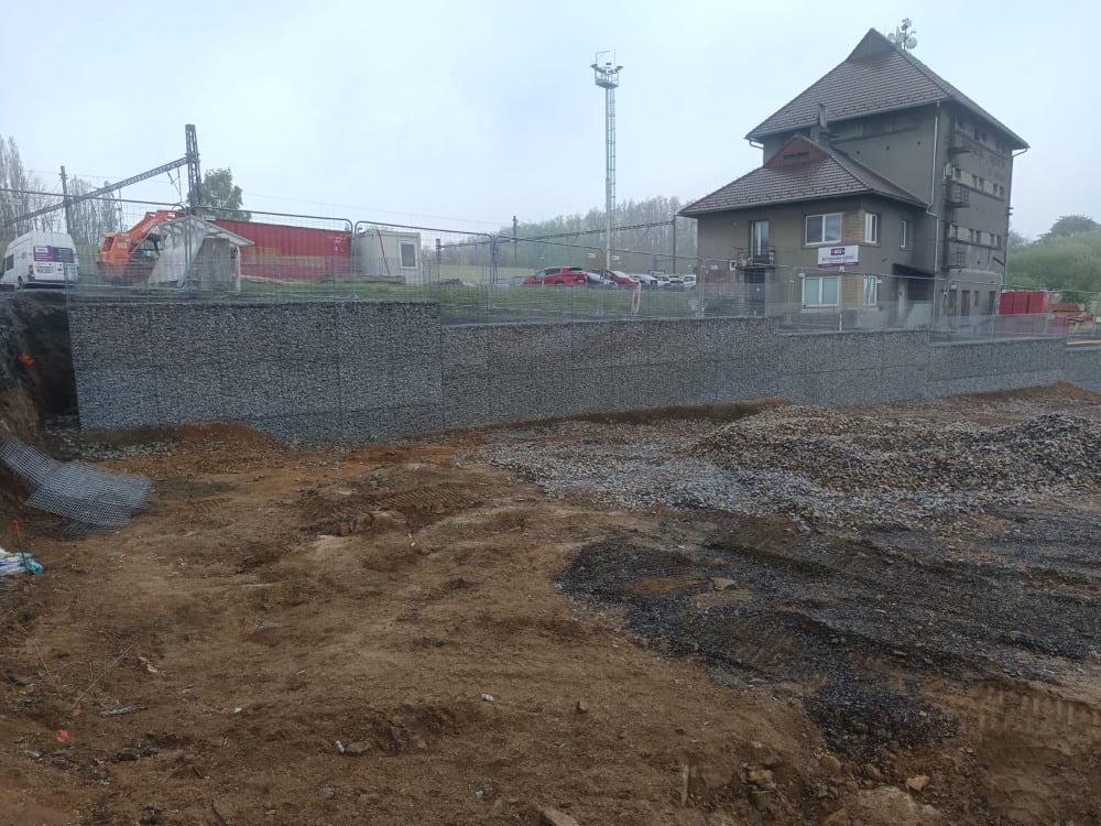 Olbramovice opěrné zdi